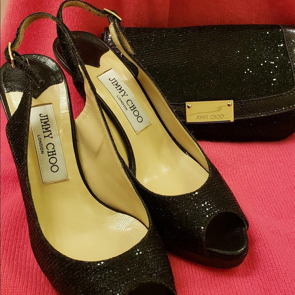 Jimmy Choo peeptoe pumps size 37.5